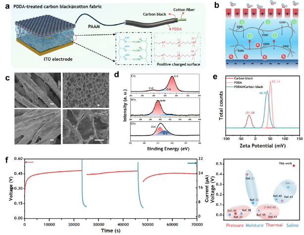 Moisture-Driven Hydrogel Power Source with Asymmetric Ion Adsorption for Flexible Electronics
